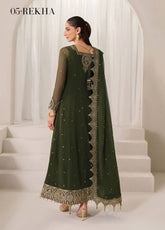 Reena By Alizeh Embroidered Chiffon 3 Piece Unstitched Suit AF25RV5 D-4051 REKHA